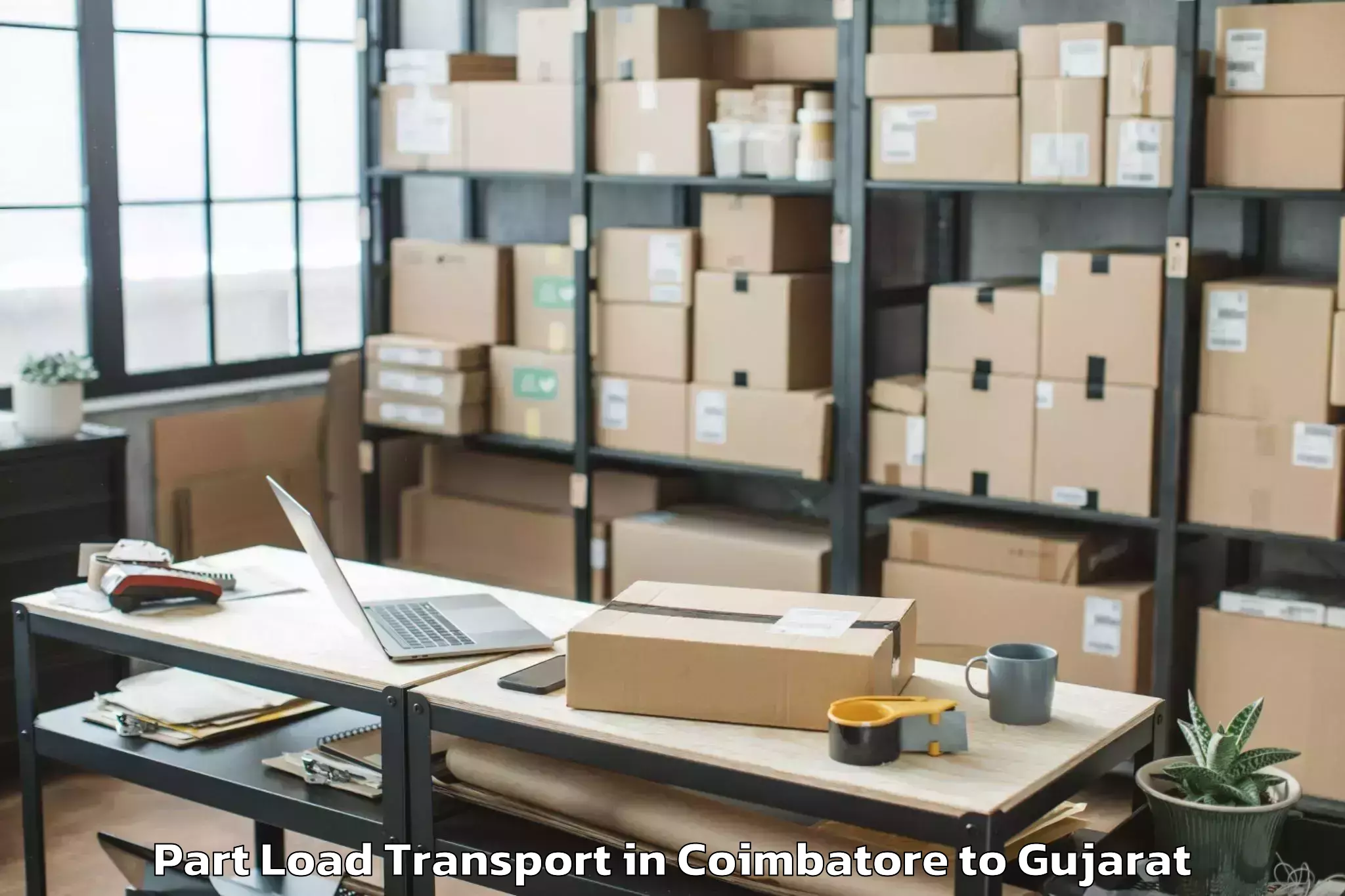 Reliable Coimbatore to Bhuj Part Load Transport